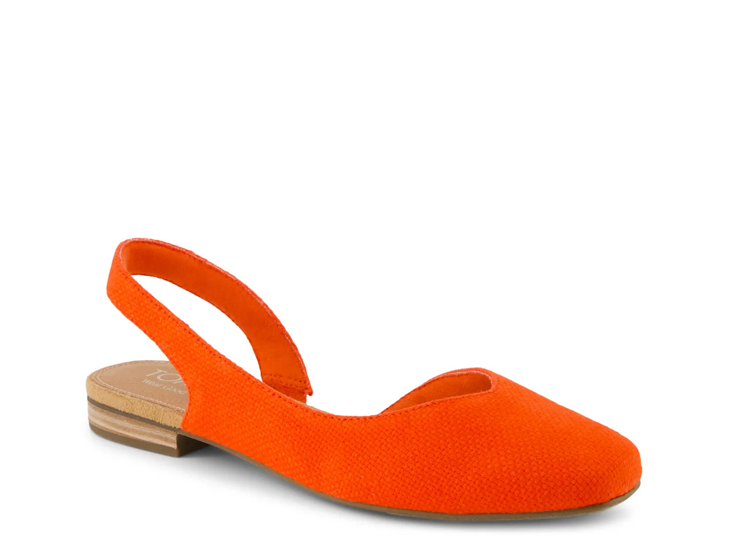 TOMS Alene Flat | Women's | Tomato Red | Size 6 | Flats | Slingback | DSW