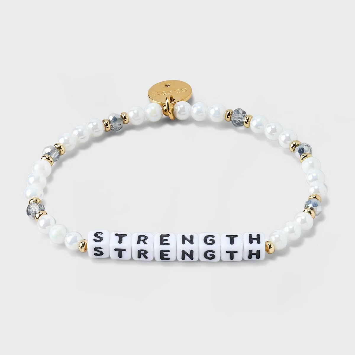 Little Words Project Strength Beaded Bracelet - White M/L | Target