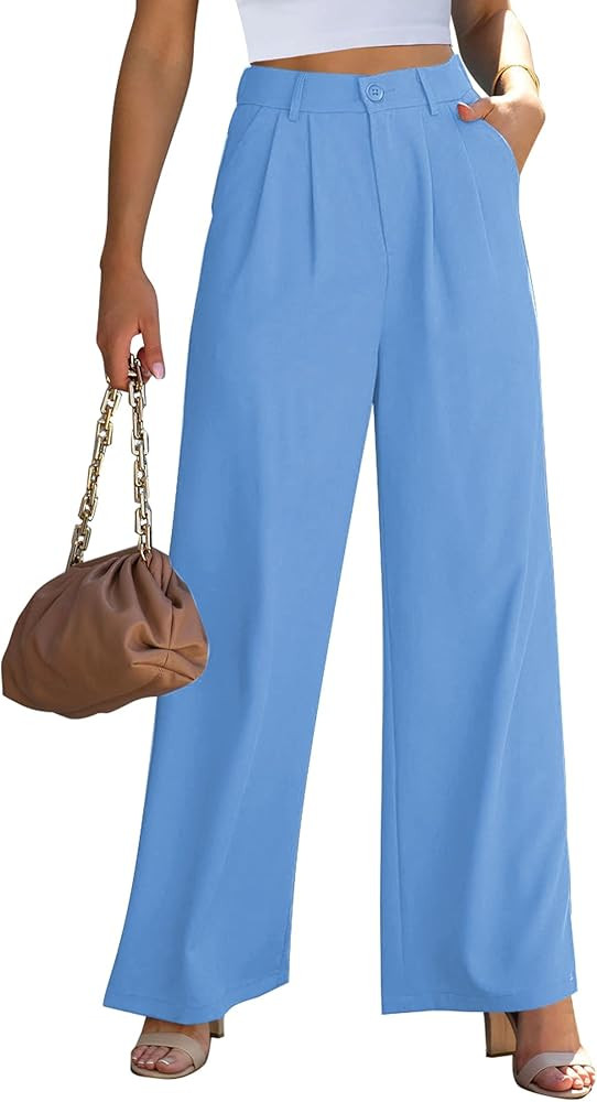 GRAPENT Wide Leg Pants for Women Work Business Casual High Waisted Dressy Pants Flowy Trousers Of... | Amazon (US)