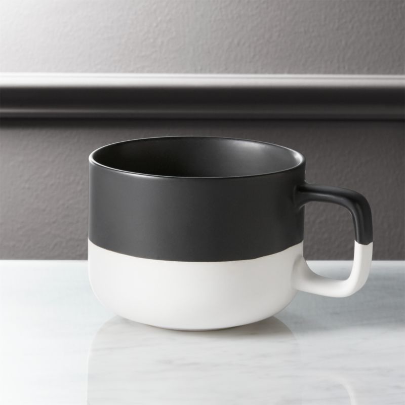 Dip Black and White Coffee Mug + Reviews | CB2 | CB2
