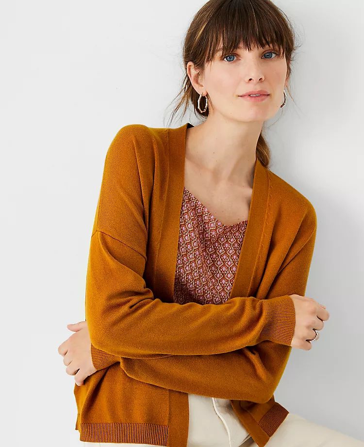 Petite Relaxed Open Cardigan | Ann Taylor (US)