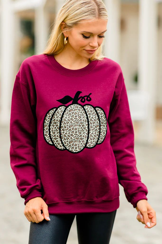 Wild About You Red Maroon Graphic Sweatshirt | The Mint Julep Boutique
