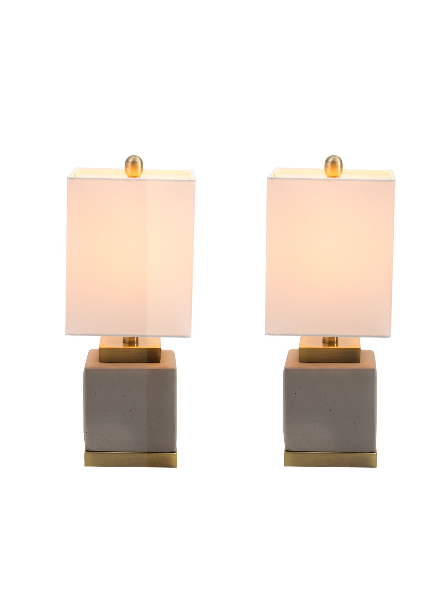20in Set Of 2 Concrete Table Lamps | TJ Maxx