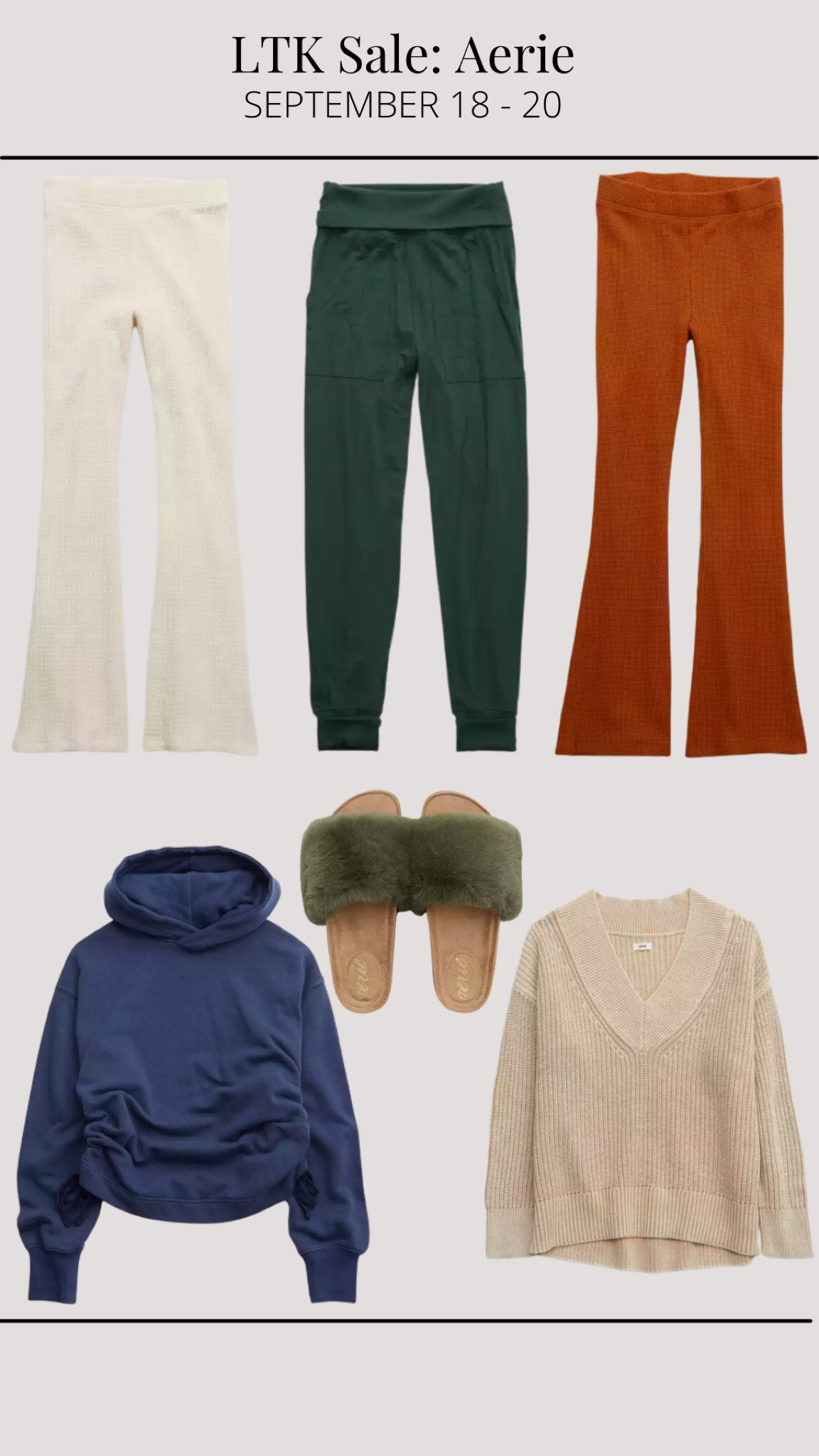 Exclusive deals on Aerie items during the LTK in-app sale from 9/18-9/20! Sharing my current favorite Aerie pieces here! #competition 

#LTKSeasonal #LTKSale #LTKsalealert