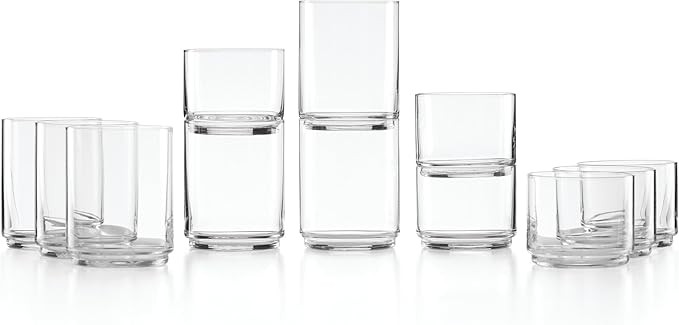 Lenox Tuscany Classics 12Pc Tall & Short Glasses, 5.51, Clear | Amazon (US)