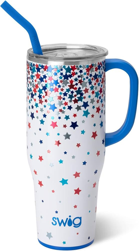 Swig Life 40oz Mega Mug, 40 oz Tumbler with Handle and Straw, Cup Holder Friendly, Dishwasher Saf... | Amazon (US)