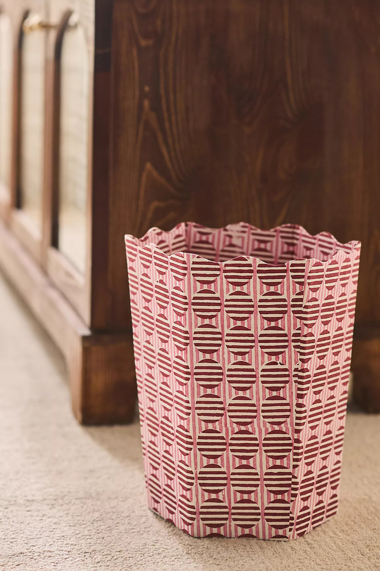 Inner Child Scallop Printed Waste Bin | Anthropologie (US)