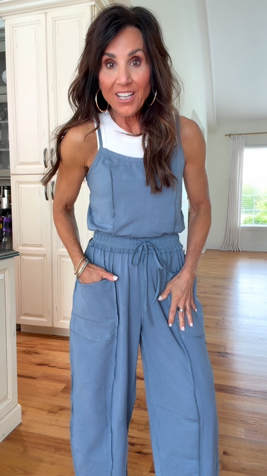 Easy, flattering, and perfect for hot summer days.☀️

Jumpsuit - small
Tank Top - medium

#LTKSeasonal #LTKOver40