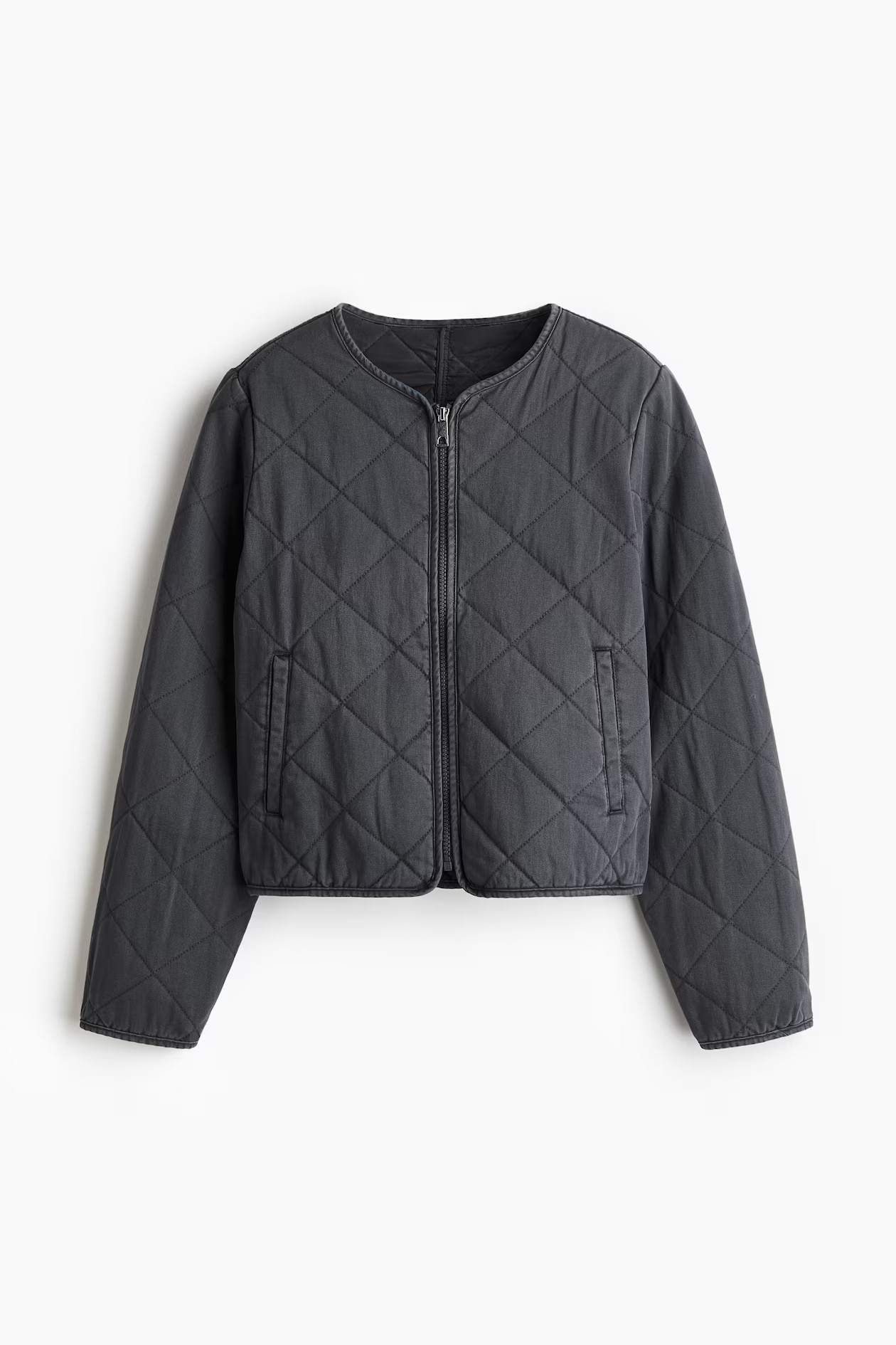 Quilted cotton jacket - Khaki green - Ladies | H&M US | H&M (US + CA)