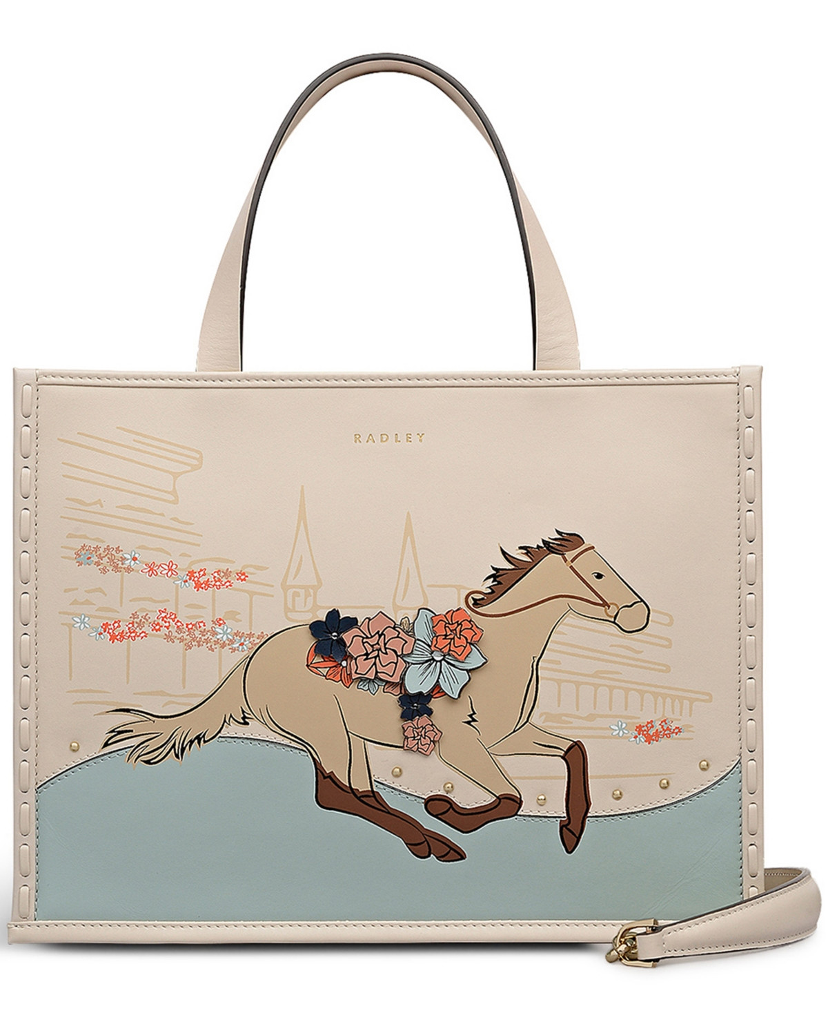 Radley London Kentucky Derby 26 Small Zip-Top Satchel Handbag - Salt | Macy's