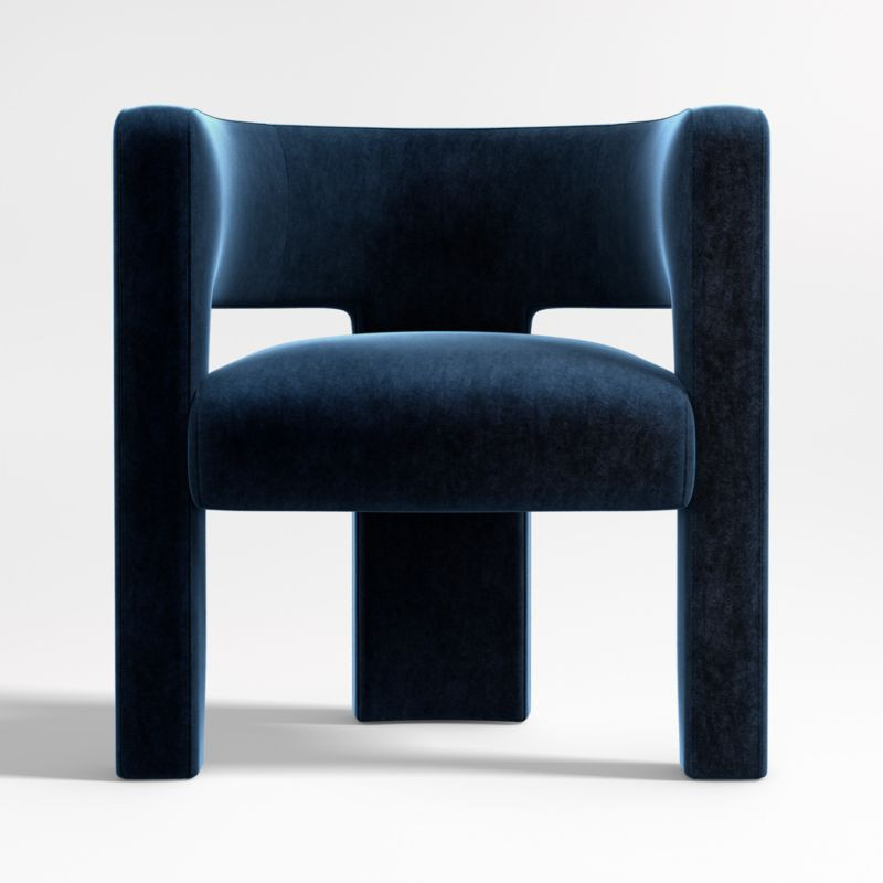Sculpt Velvet Accent Chair + Reviews | Crate & Barrel | Crate & Barrel