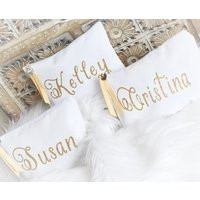 Bridesmaid Makeup Bag, Make Up Carrier, Wedding Pouch, Bridesmaid Cosmetic Personalized Makeup, Gift | Etsy (US)