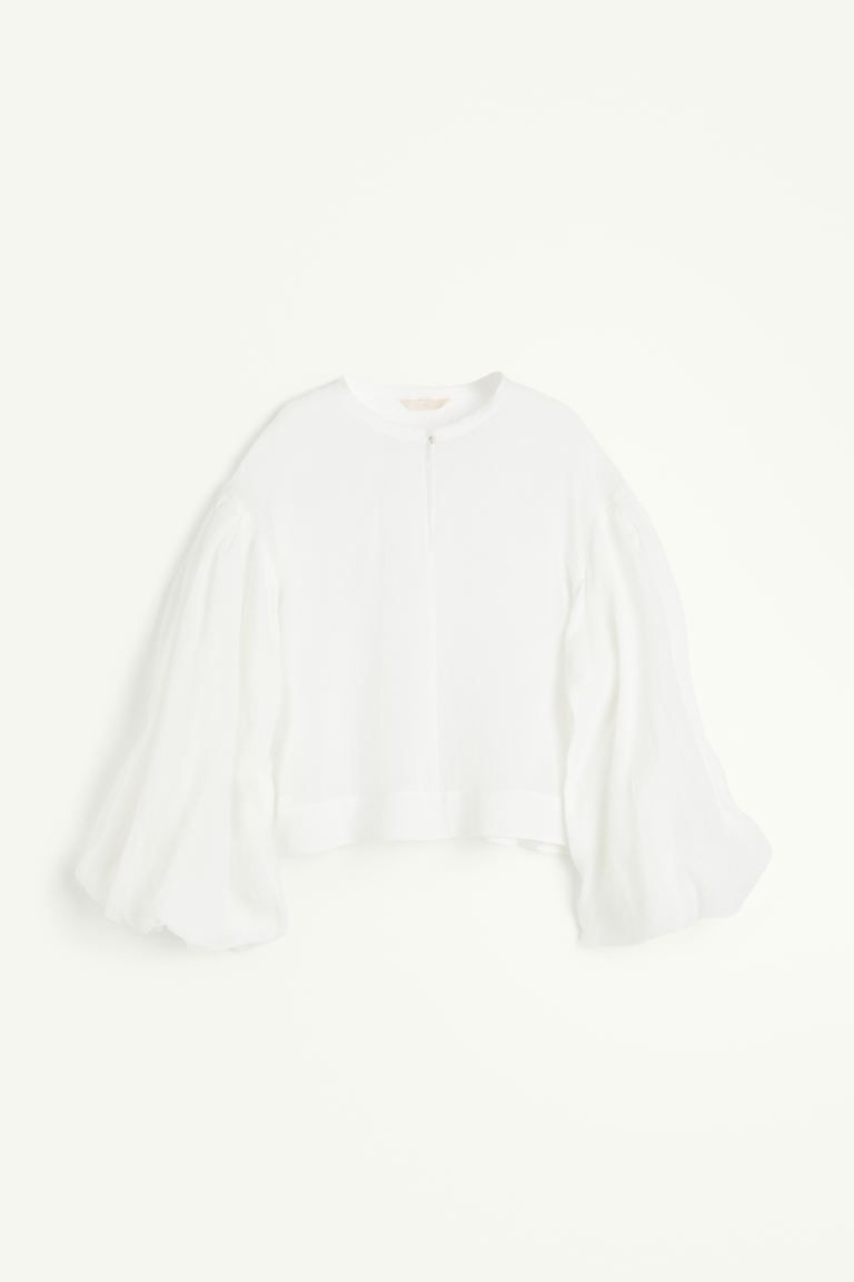 Voluminous blouse - White - Ladies | H&M GB | H&M (UK, MY, IN, SG, PH, TW, HK)