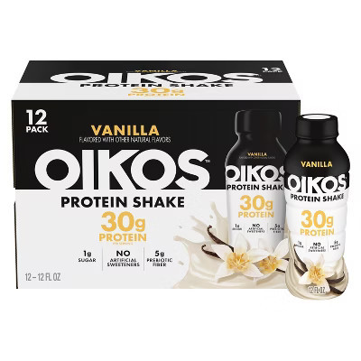 OIKOS Vanilla Protein Shakes - 12pk/12 fl oz - Bottle | Target