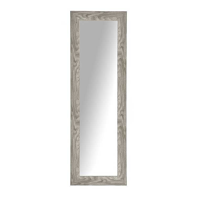 Gray Woodgrain Over the Door Mirror | Kirkland's Home