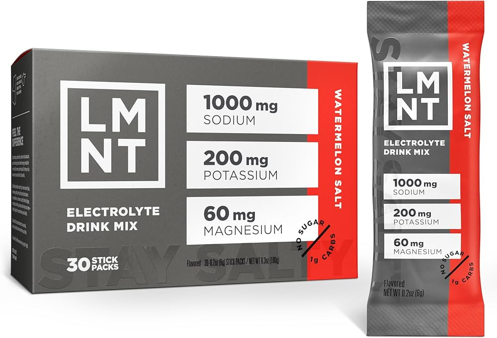 LMNT Zero Sugar Electrolytes - Watermelon Salt | Drink Mix | 30-Count | Amazon (US)