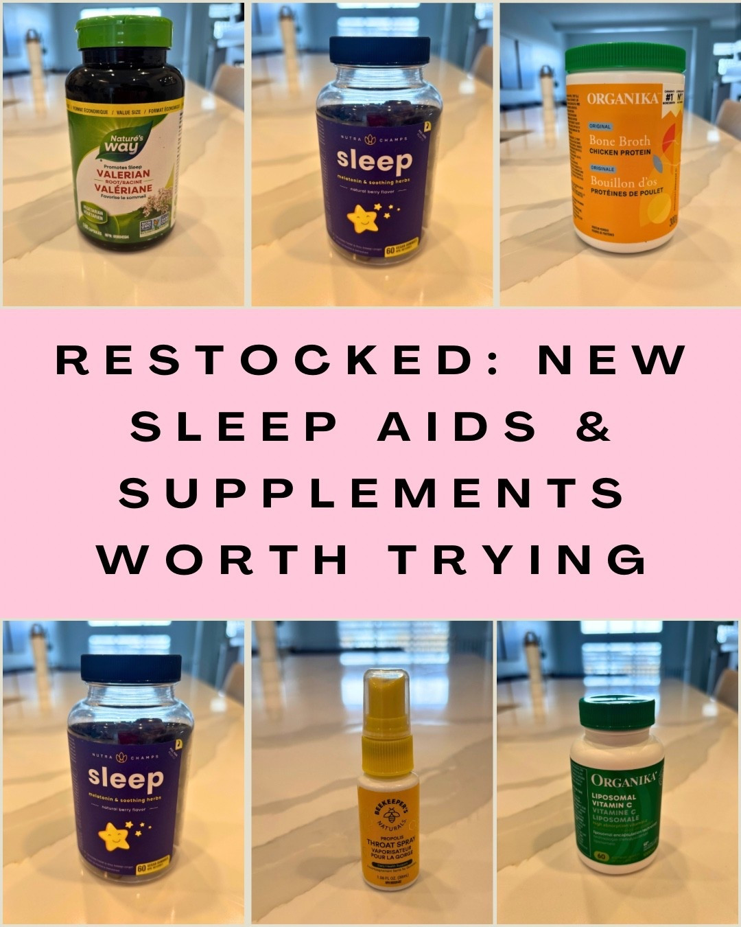 A collection of my sleep aids and supplements that are new to my cabinet this year.  Sleep is a priority, protein is a way of life, and immunity is a lifestyle.  

#LTKfitness #LTKbeauty #LTKcanada