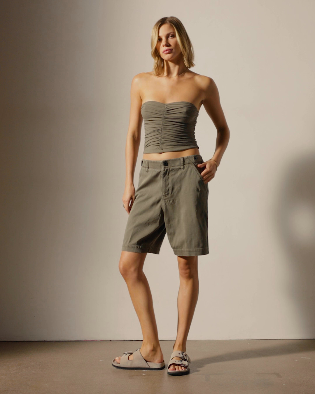 Ruched Strapless Top - Birch | James Perse (US)