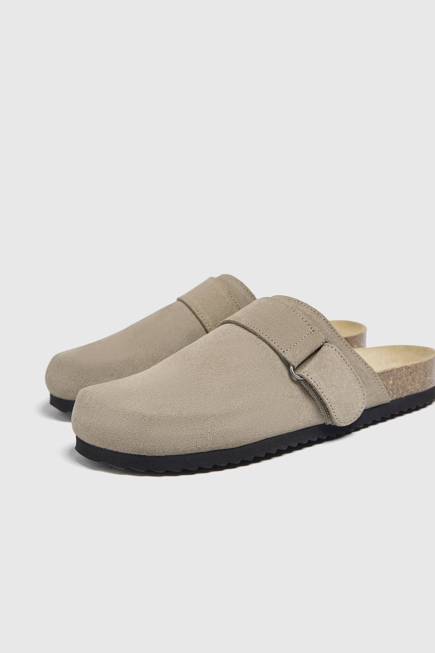 LEATHER CLOG SLIPPERS | PULL and BEAR UK