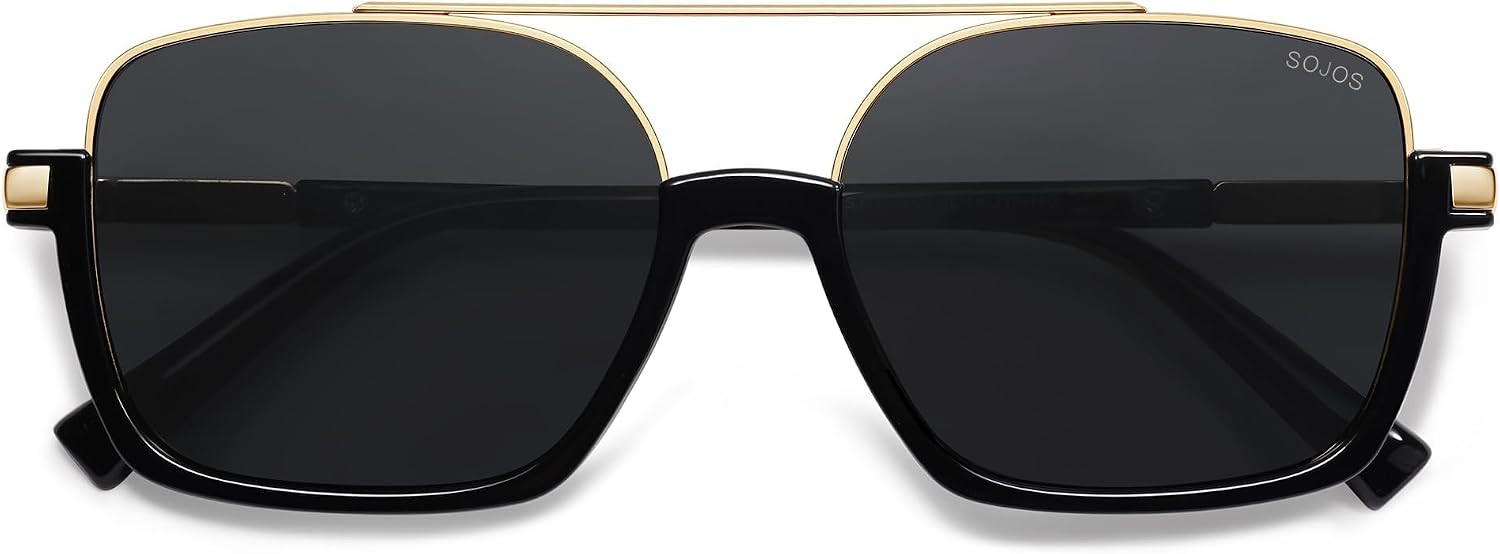 SOJOS Trendy Aviator Sunglasses for Women Men Polarized Retro Square Y2K Oversized Sun Glasses SJ2659 | Amazon (US)