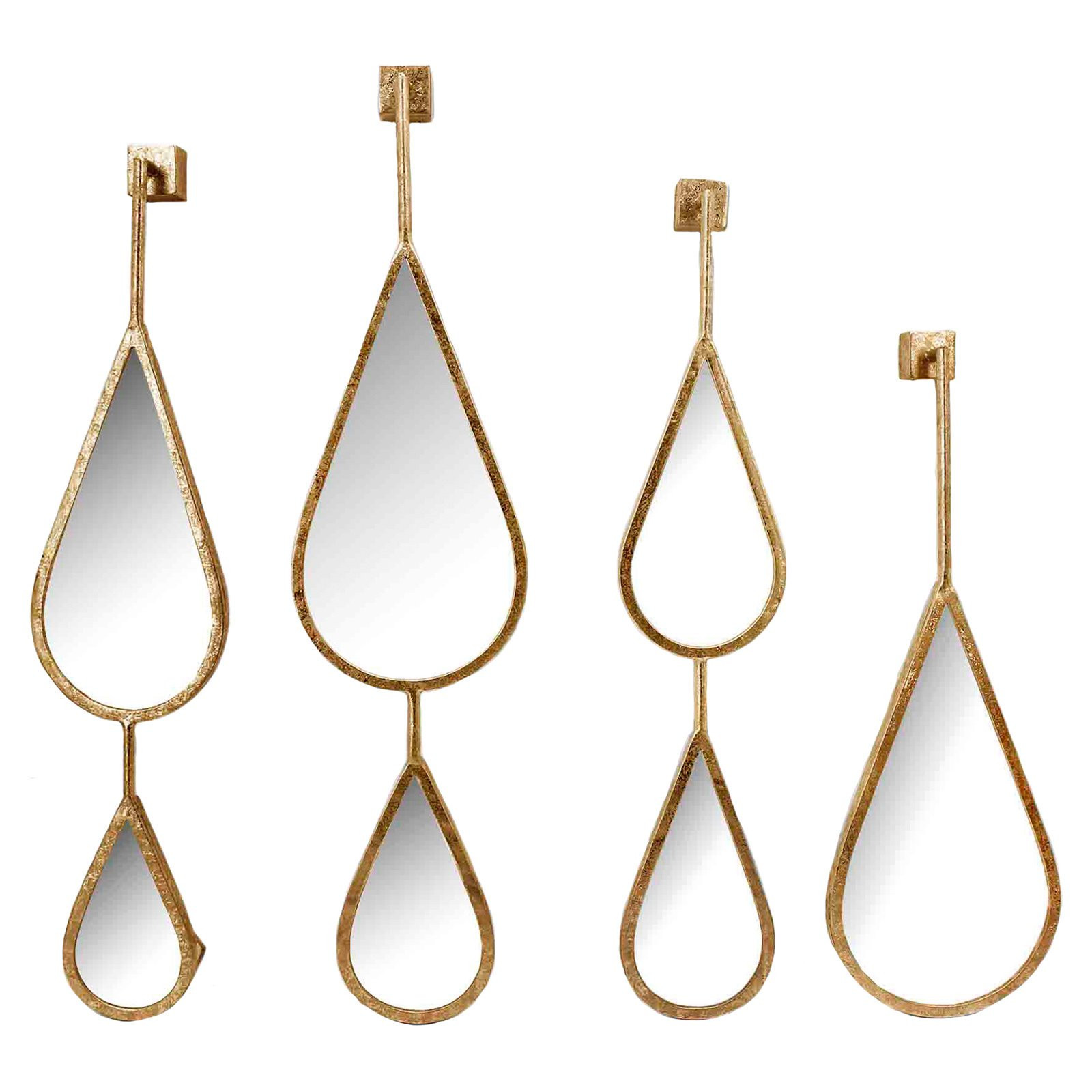 Sagebrook Home Teardrop Wall Mirrors - Set of 4 | Walmart (US)