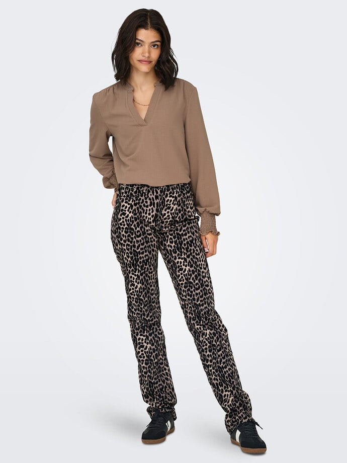 Leopard Print Straight Leg Jeans | Ricki's
