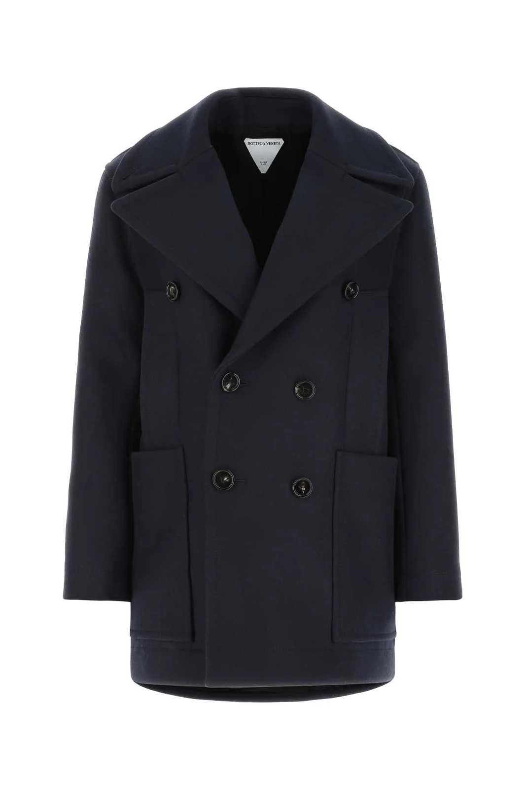 Bottega Veneta Curved Shape Felted Coat | Cettire Global