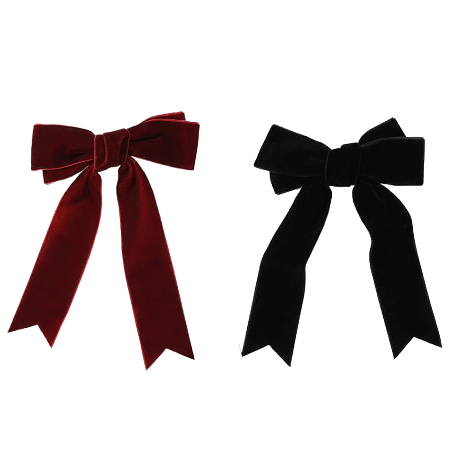 NOGIS Hair Ties Hair Bows, Bow Clip Velvet Satin Ribbon Bows Craft Bows Large Hair Bow Clips for ... | Walmart (US)