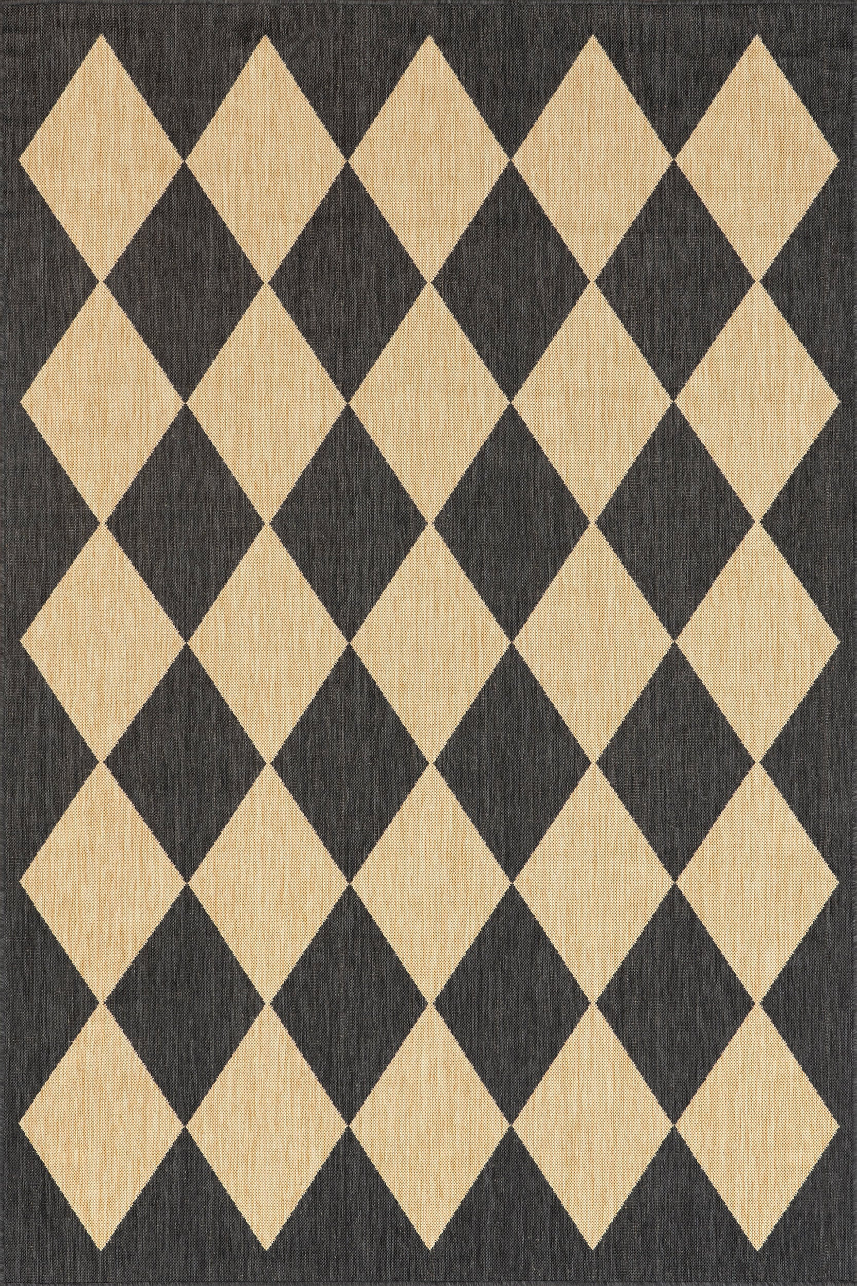 Dark Grey Adelaide Harlequin Indoor/Outdoor 6' 7"" x 6' 7"" rug | Rugs USA