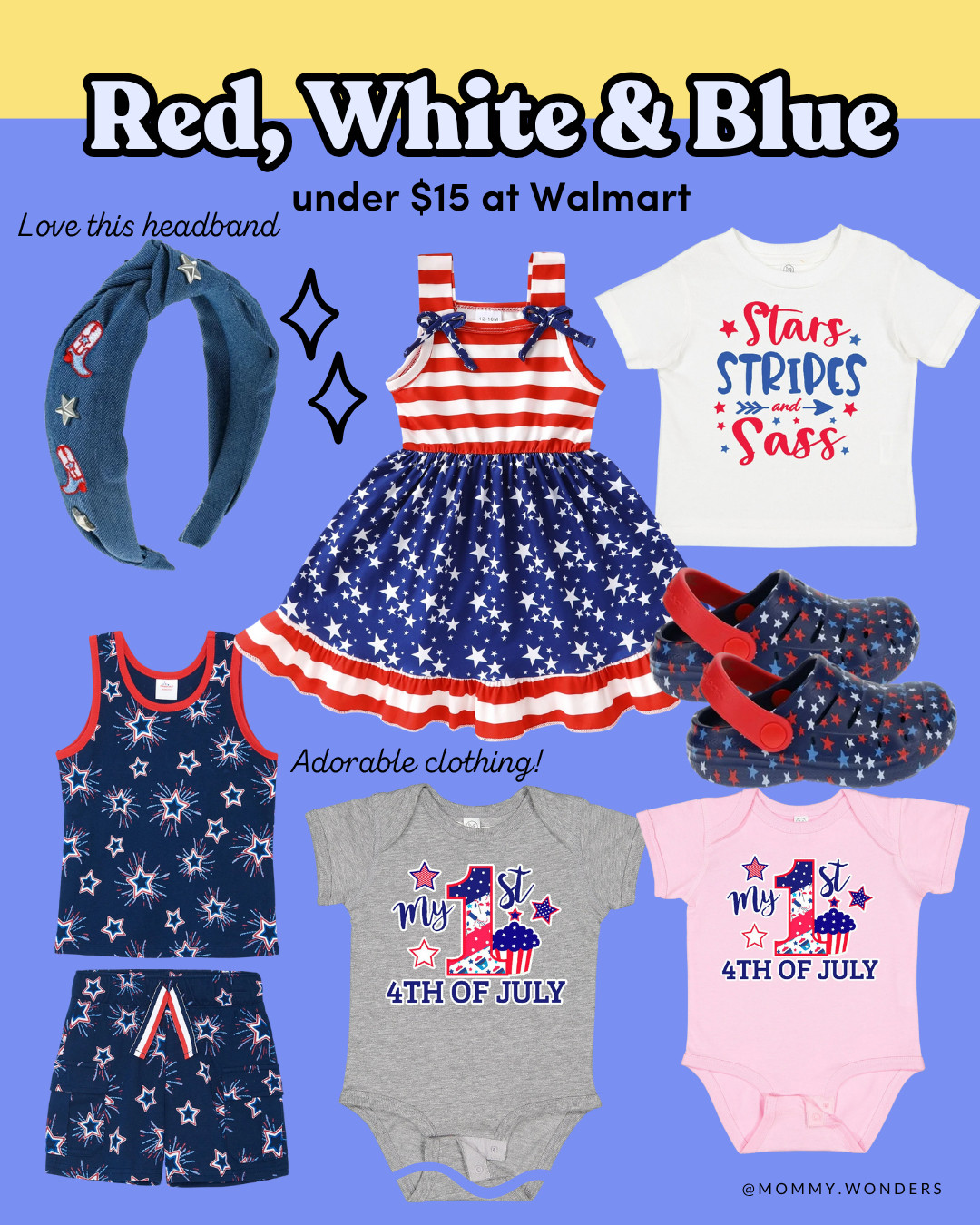 Red, white & blue must haves under $15 at Walmart! 

 #LTKSeasonal #LTKBaby #LTKKids