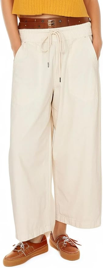 1901 SOCIETY People Free Dupes, People Free Pants, Womens Mid Rise Wide Leg Jeans Drawstring Ankl... | Amazon (US)