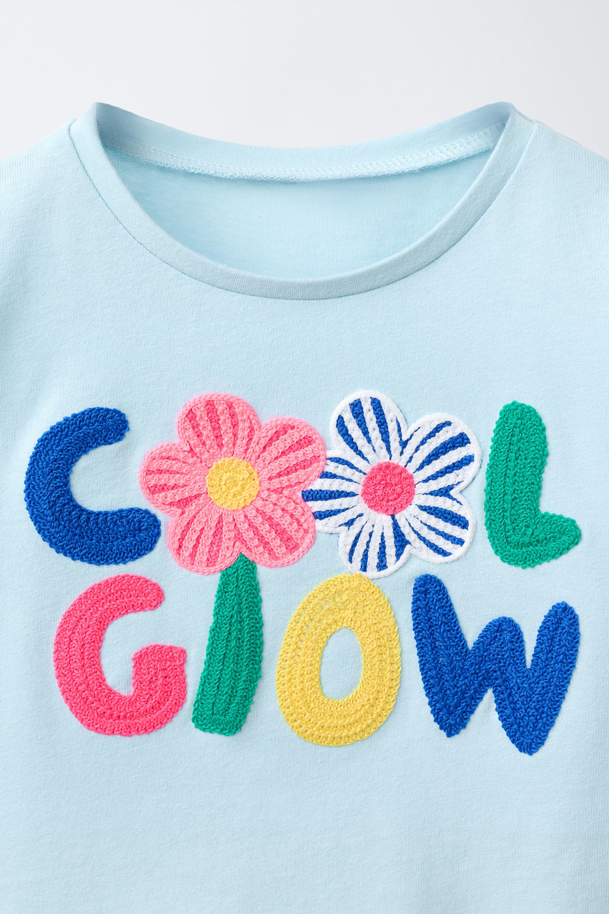 FLORAL APPLIQUÉ T-SHIRT | Zara US