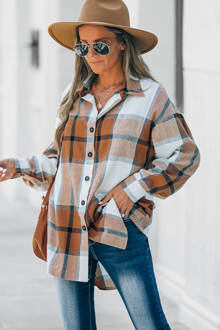 Adaline Plaid Oversized Shirt | Cupshe US