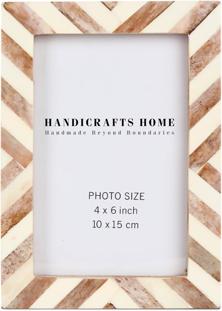 Handicrafts Home Picture Photo Frame Chevron Herringbone Art Inspired Vintage Wall Decor Gift Fra... | Amazon (US)