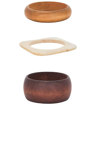 Epifene Multi Colored Wooden Bangles Set Of 3 in Multi from Revolve.com | Revolve Clothing (Global)