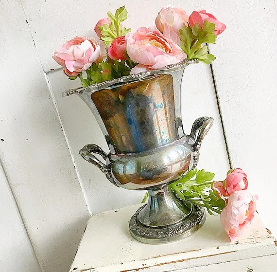 Yearn For This Urn... Antique Urn Champagne Bucket Silver Silverplate Vase Wedding Decor Ornate Arch | Etsy (US)
