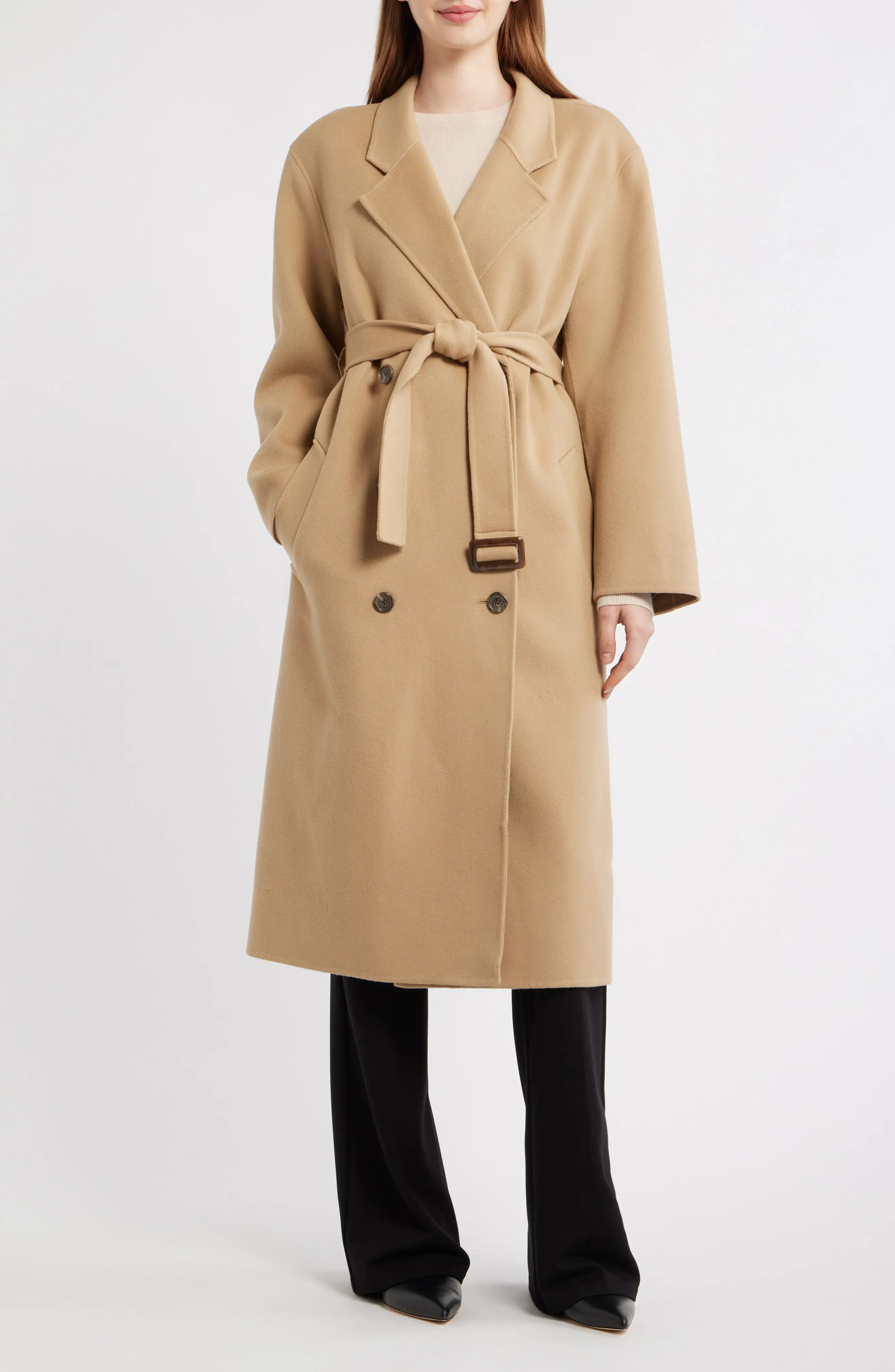 Double Breasted Longline Trench Coat (Women) | Nordstrom | Nordstrom