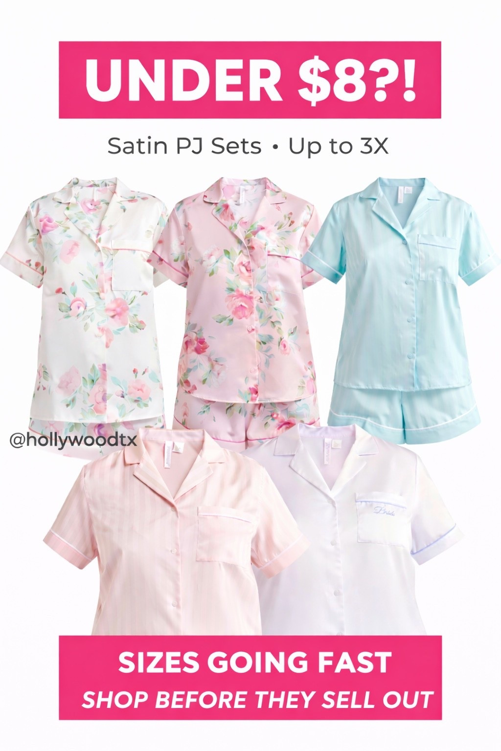 Under $8 satin pajama sets and they go up to size 3X 👏🏾

Soft, cute, and actually affordable. Multiple styles including florals, stripes, and a bridal option. These are the kind of finds that sell out fast.

If you’ve been wanting to upgrade your sleepwear without spending $40+, this is your sign.

Shop your size before it’s gone.

#LTKPlusSize #LTKSaleAlert #LTKHome