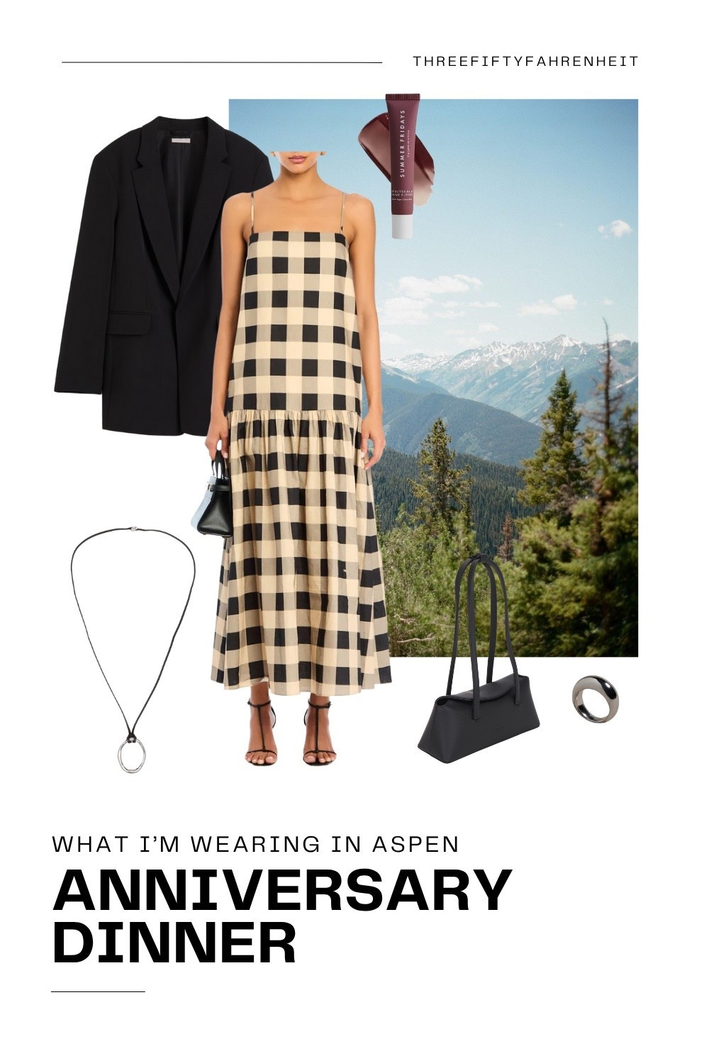 Here’s a fun date night option, in my case it will be for the one year anniversary dinner on our trip to Aspen! Fun accessories and a checked pattern make it fun, and an oversized blazer make it sleek. #dinnerdress #westernelegance #aspen #falloutfits

#LTKautumn #LTKSeasonal #LTKFindsUnder100