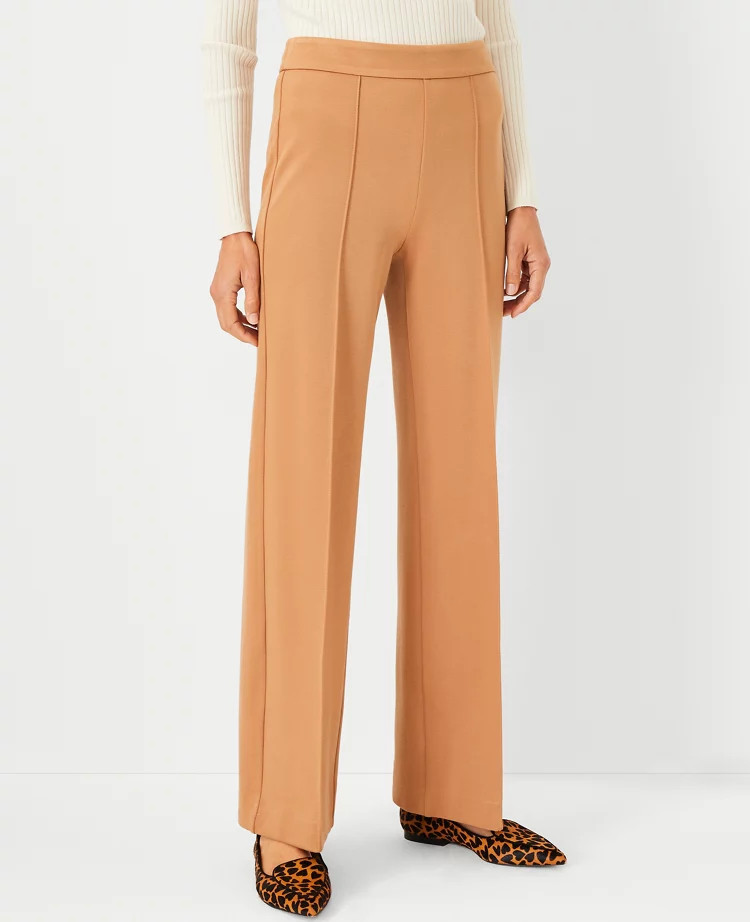 The Side Zip Wide Leg Pant | Ann Taylor (US)