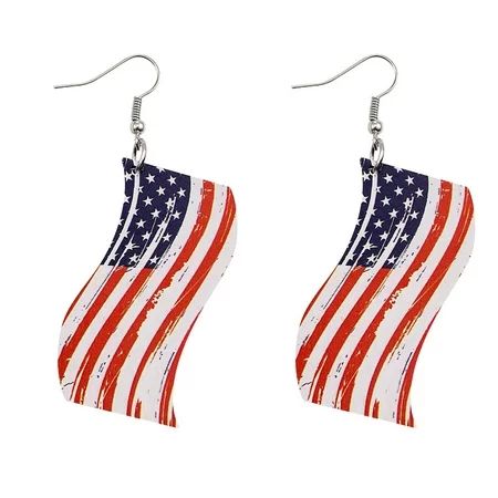 gyujnb Patriotic Earrings For Women Trendy Cute Earrings 4Th Of July Earrings Cute Cartoon Pendant E | Walmart (US)