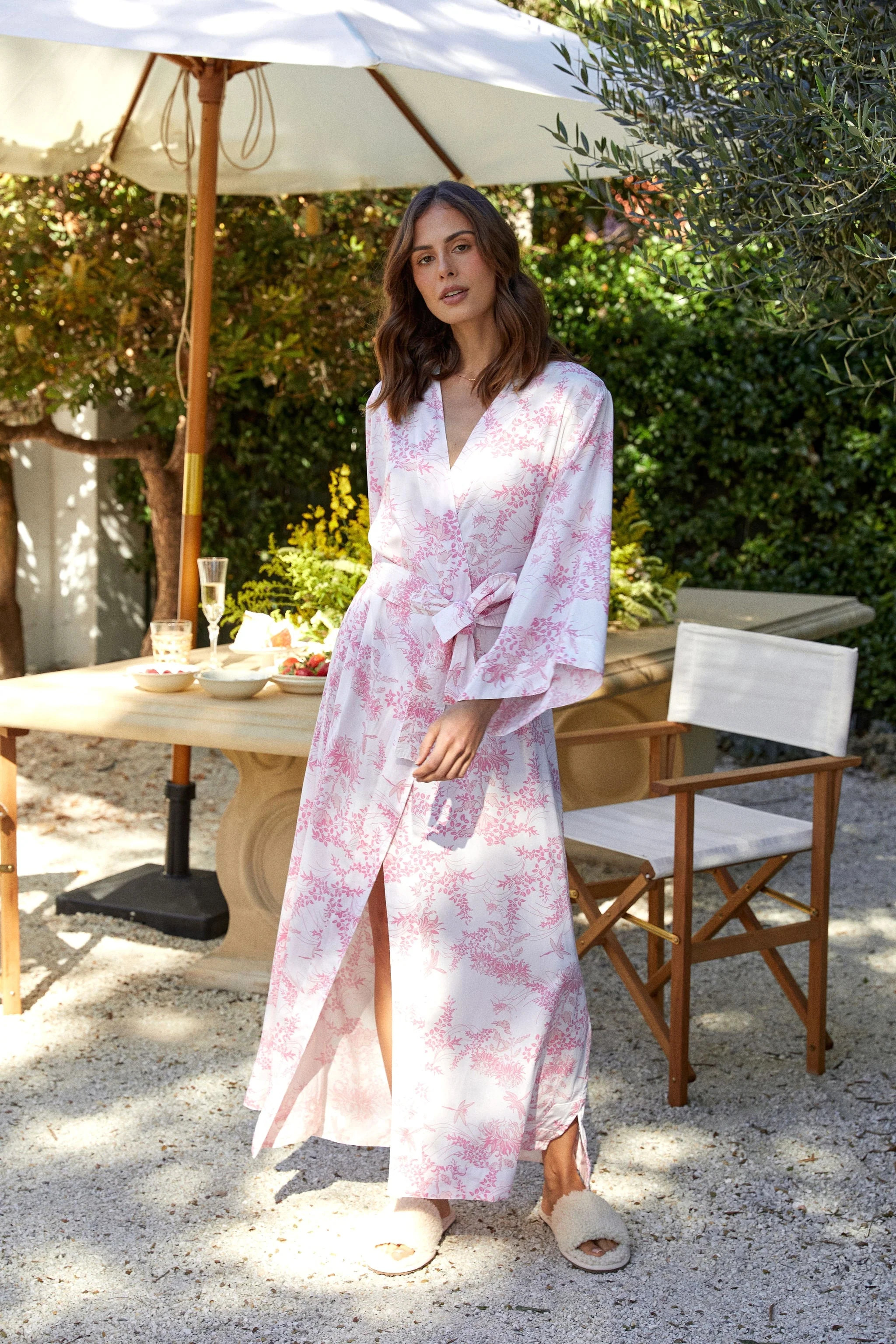 Alice Kimono Robe - Summer Toile - Pink | Piyama