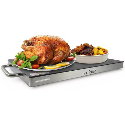 NutriChef Stainless Warming Hot Plate—Keep Food Warm w/ Portable Electric Food Tray Dish Warmer—AZPKWTR30 | Target