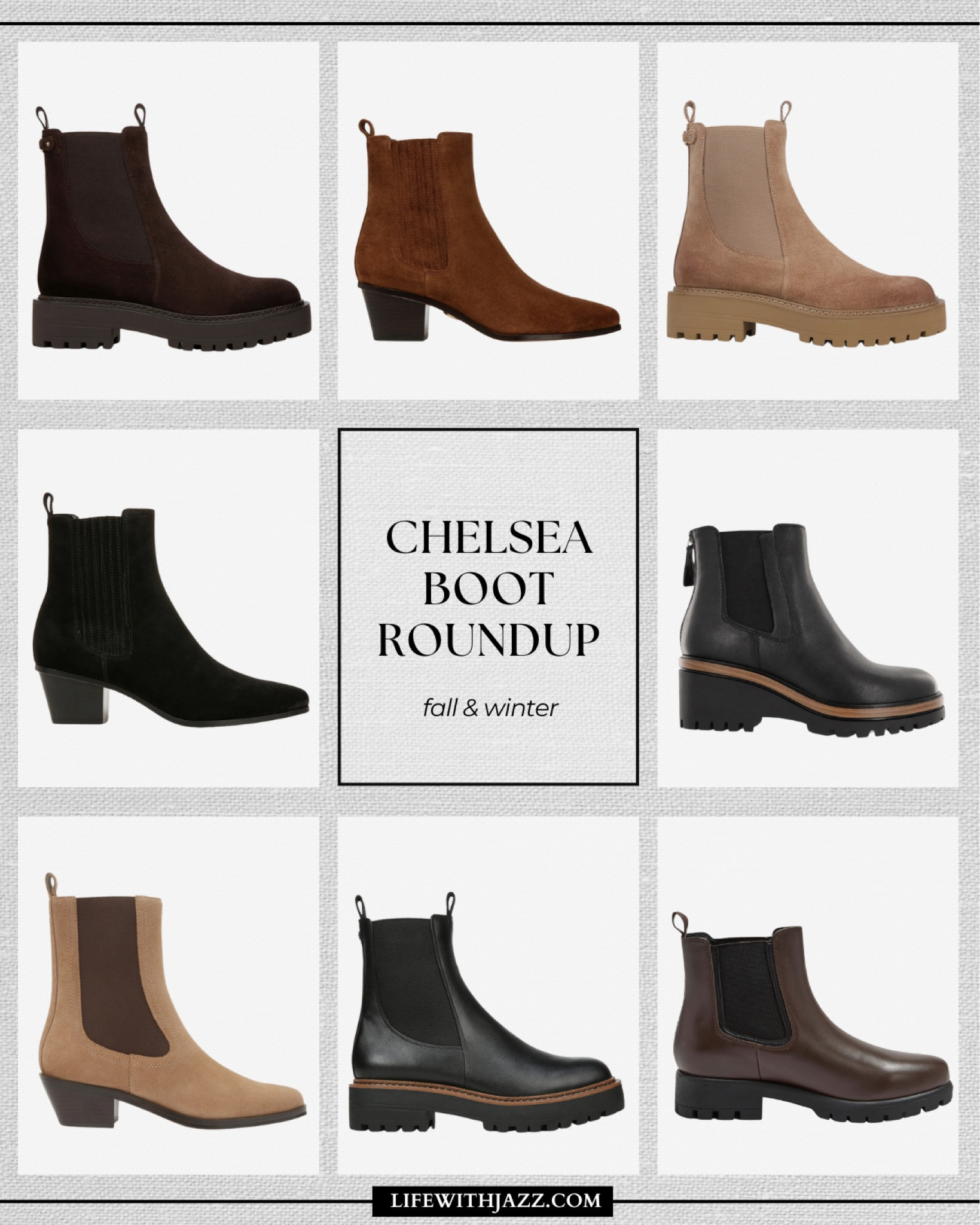 Chelsea boot roundup for fall and winter 

• the Sam Edelman Chelsea lug sole boots in leather are the only waterproof ones in this list! 

Suede boots / lug sole boots / chunky boots / elevated 

#LTKSeasonal #LTKShoeCrush