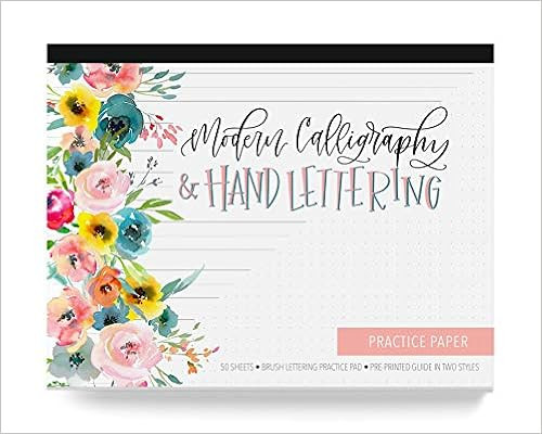 Calligraphy Paper, Hand Lettering and Modern Calligraphy Notepad: A Brush Lettering Practice Pad ... | Amazon (US)