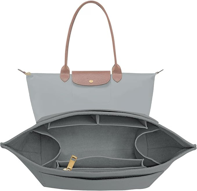 LOUKAYCCI Purse Organizer Insert for Longchamp Le Pliage L Handbag Insert Felt Long Champ Tote Ba... | Amazon (US)