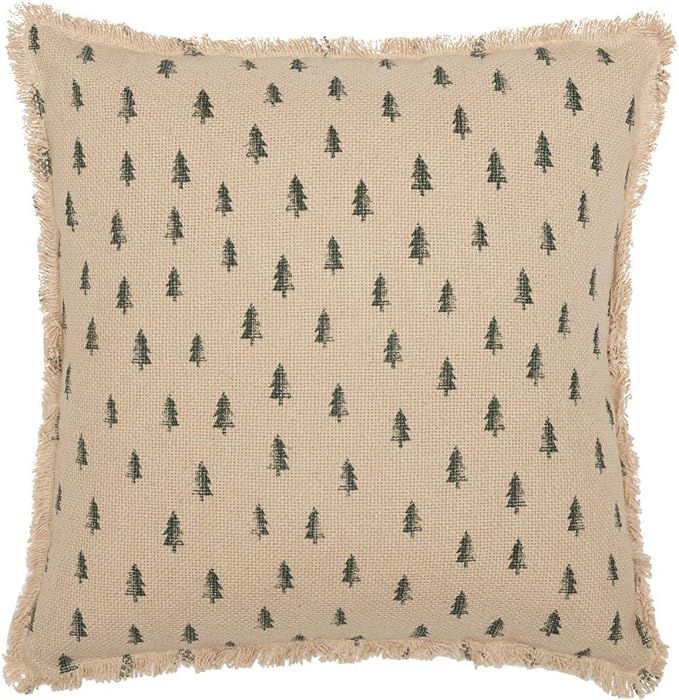 VHC Brands Farmhouse Holiday Pillows & Throws-Vintage Burlap Tree 18" x 18" Pillow, Antique Creme... | Amazon (US)