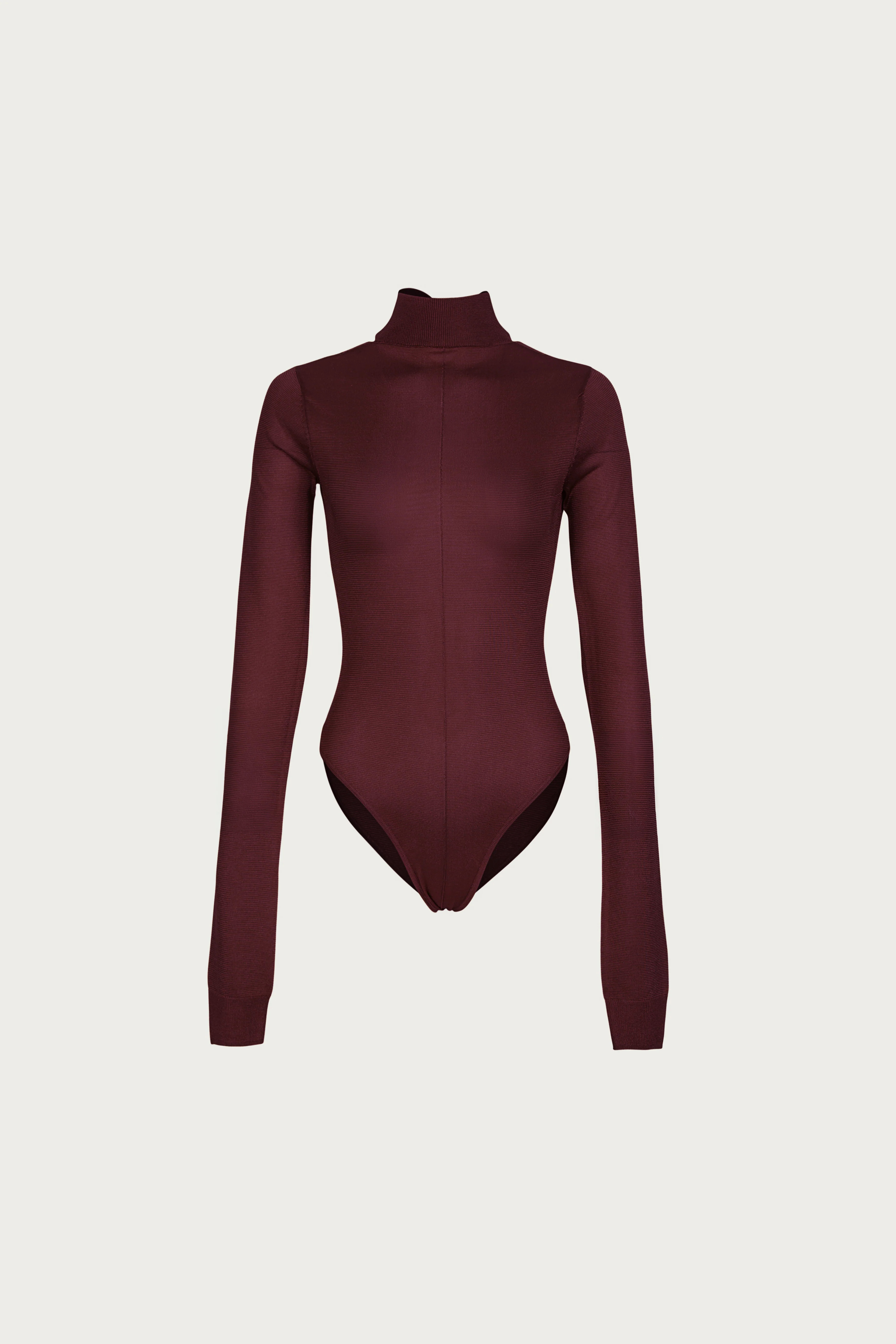 Open Back Knit Bodysuit (Merlot) | SAME
