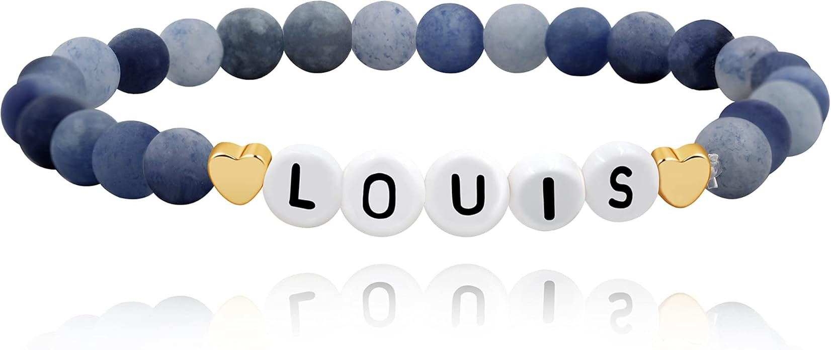 Customized Name Bracelet, Natural Matte Aventurine Beaded Bracelets Meaningful Gifts | Amazon (US)