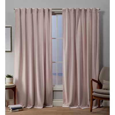 Set Of 2 Velvet Back Tab Light Filtering Window Curtain Panels - Exclusive Home | Target